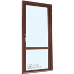 Knipping balkonové dveře 900x2400 mm OS s příčkou a oboustrannou klikou FAB levé ořech/ořech – Hledejceny.cz