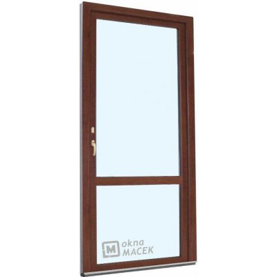 Knipping balkonové dveře 900x2400 mm OS s příčkou a oboustrannou klikou FAB levé ořech/ořech – Hledejceny.cz