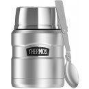 Thermos Style metalicky šedá termoska na jídlo s integrovanou lžící 0,47 l