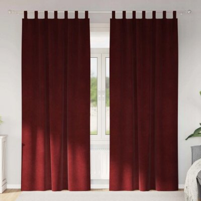 ZATEMŇOVACÍ ZÁVĚSY 2 KS ČERVENÉ VÍNO 140X225CM SAMET – Hledejceny.cz