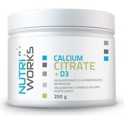 NutriWorks Calcium Citrate + D3 250 g