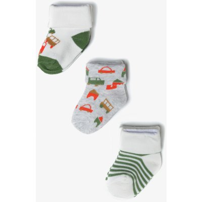 Kojenecké ponožky Hračky 3 páry v balení Mix barev – Zboží Mobilmania