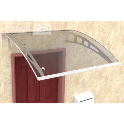 IGOTREND 490003 vchodová stříška 1000 x 1200 mm AL čirý polykarbonát karton 124 x 97 cm – Zboží Mobilmania