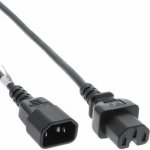 Kabel síťový prodlužovací, IEC320 C14 - C15, 2m, černý (16811) - 19.42.1297 – Hledejceny.cz