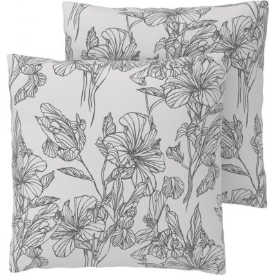 Livarno Renforcé 2 ks bílá/šedá 50 x 60 cm – Sleviste.cz