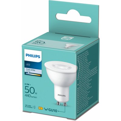 Philips 8719514353923 LED žárovka GU10 4,7W/50W 430lm 4000K 36D – Hledejceny.cz