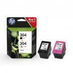 HP 304 originální inkoustová kazeta dvojbalení černé 3JB05AE – Zboží Mobilmania