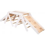 MeowBaby Lezecí trojúhelník se skluzavkou a lezeckou stěnou Bílý – Zboží Dáma