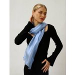 Hedvábná šála světle šedomodrá – Zboží Mobilmania