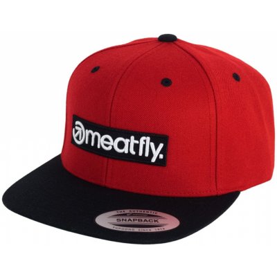 Meatfly Flanker Snapback Basic Logo Red/Black Černá – Zbozi.Blesk.cz