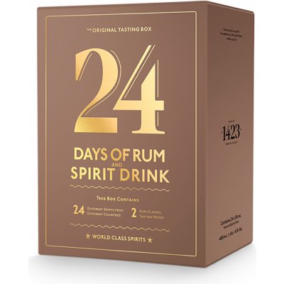 1423 World Class Spirit Rumový adventní kalendář 41,3% 24 x 0,02 l (dárkové balení 2 sklenice) – Hledejceny.cz