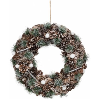 Atmosphera Vánoční věnec se šiškami z borovice, 48,5 cm zelená – Hledejceny.cz