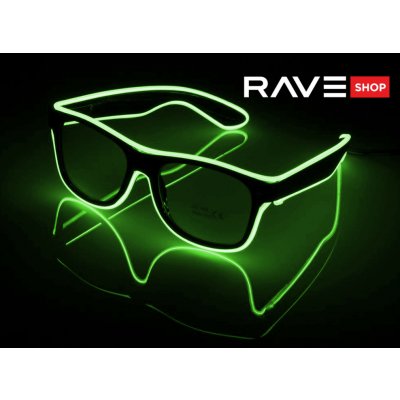 RAVEON Brýle svítící Wayfarer style | Zelené – Zboží Dáma