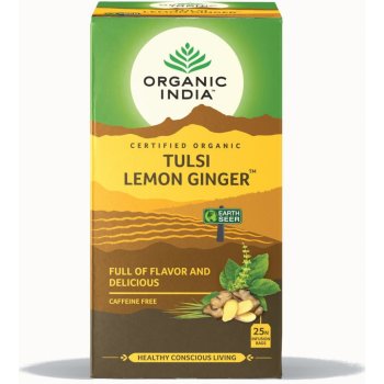 Organic India Čaj Tulsi Ginger porcovaný 25 ks 43.5 g