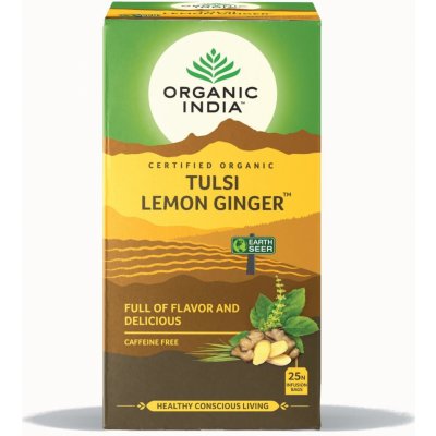 Organic India Čaj Tulsi Ginger porcovaný 25 ks 43.5 g – Zboží Mobilmania