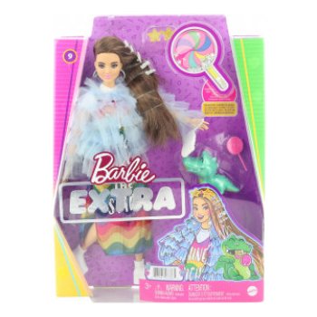 Barbie Extra duhové šaty