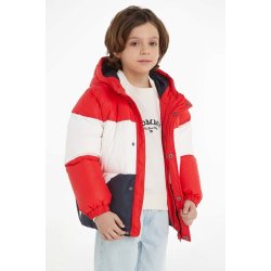 Tommy Hilfiger bunda Essential Colorblock KB0KB08559 S červená