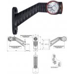 Svítilna poziční - tykadlo p 12v/24v 0,7/1,4w 4xled č/b/o dlouhá, kabel 0,5m 0215363_A, , , – Hledejceny.cz