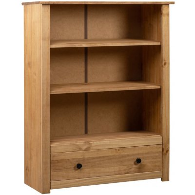 Knihovna 80x35x110 cm masivní borovice řada Panama – Zboží Dáma