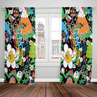 IMPAR Závěsy Psychedelic world (Rozměr : 140x250, Materiál: Blackout) – Hledejceny.cz