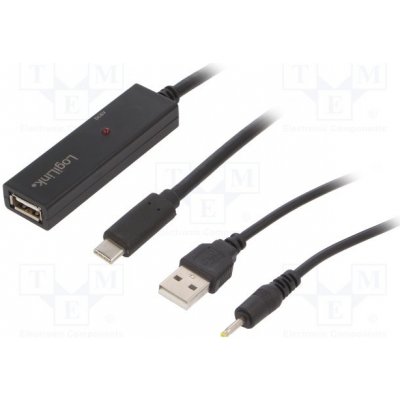 Logilink UA0326 Repeater USB, USB 2.0, USB A zásuvka, USB C vidlice, 20m, černý – Zbozi.Blesk.cz