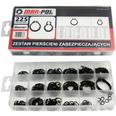 MAR-POL Sada vnějších segerových kroužků 225ks 02413 M66481 – Hledejceny.cz