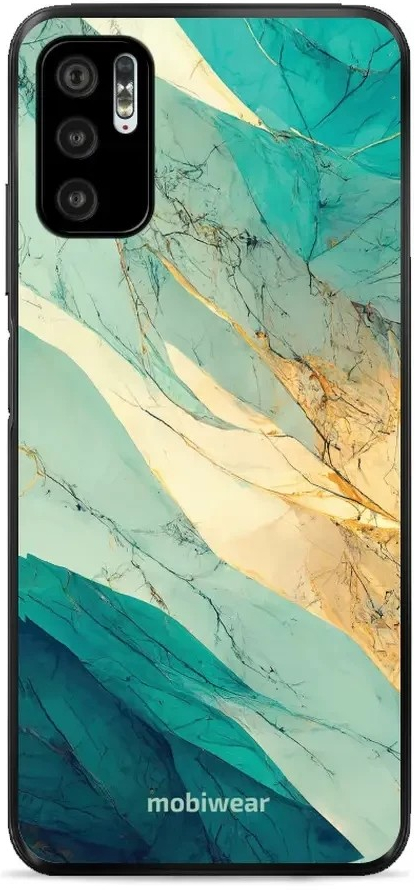 Pouzdro Mobiwear Glossy Xiaomi Redmi Note 10 5G - G024G - Zlatavý a zelenkavý mramor