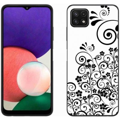 Pouzdro mmCase Gelové Samsung Galaxy A22 5G - černobílé květinové vzory – Zbozi.Blesk.cz