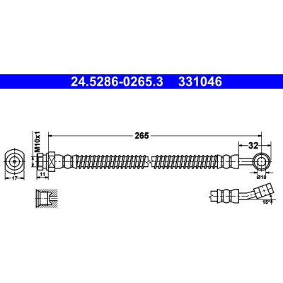 ATE Brzdová hadice 24.5286-0265.3