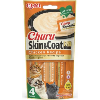 Churu Cat Skin & Coat Chicken 4 x 14 g – Zboží Mobilmania