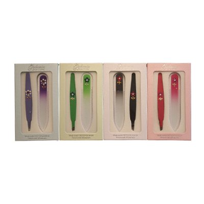 CRYSTAL G. Pilník sklo + pinzeta 9 cm Swarovski krab – Zboží Dáma