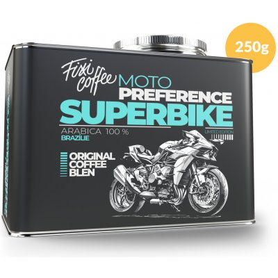 Fixi Coffee Motokafe Superbike dárkové balení kávy jemně mletá stylový plechový kanystr 250 g – Hledejceny.cz