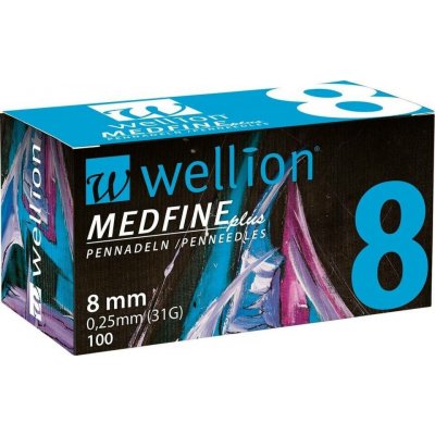 Wellion MEDFINE jehly inz.pera 8 mm 31G 100 ks – Sleviste.cz