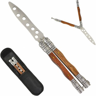 CHZ Prémiový tréninkový balisong "WOOD-PRO" s pouzdrem – Zboží Dáma