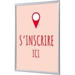 Jansen Display Set klaprámu A4, Přihlášení, červený, francouzština, 241 x 328 mm – Zboží Mobilmania