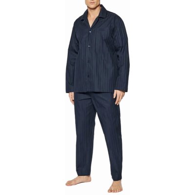 Boss Premium pánské pyžamo dlouhé propínací tm.modré