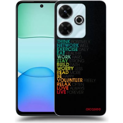 Picasee silikonový černý obal pro Xiaomi Redmi 13 4G - Motto života – Zboží Živě