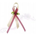 Paris Dekorace Svatební vývazky růžička s ivory stuhou – Zboží Dáma