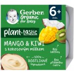 GERBER Organic 100% Dezert rostlinný mango a kiwi s kokosovým mlékem 4 x 90 g​ – Zboží Mobilmania