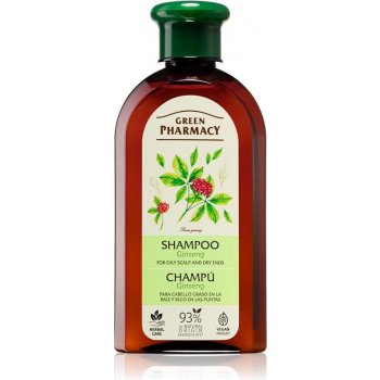 Green Pharmacy Hair Care Ginseng šampon pro mastnou vlasovou pokožku a suché konečky 0% Parabens Artificial Colouring SLS SLES 350 ml