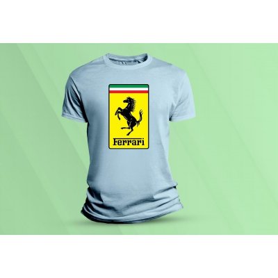 Sandratex dětské bavlněné tričko Ferrari., Nebesky modrá