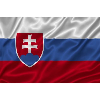 Luxusní saténová vlajka SR 1x1,5 m - Zlaté třásně – Hledejceny.cz