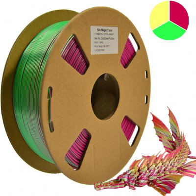 RoyalFilaments PLA SILK, 1,75 mm, 1kg, Tricolor GoldGreenFuchsia – Zboží Živě