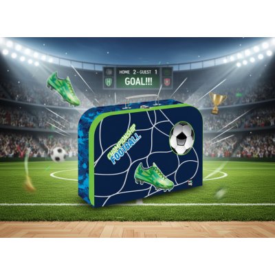 Oxybag kufřík na výtvarku Fotbal, 34 cm, lamino – Zboží Dáma