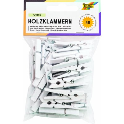 Folia Bringmann Dřevěné kolíčky 48 ks bílá – Hledejceny.cz