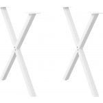 Omaxi 315779 Nohy k jídelnímu stolu ve tvaru X 2 ks bílé 70 x 72-73 cm ocel – Zboží Dáma