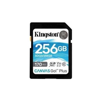 Kingsto Canvas Go! Plus 256 GB UHS-I U3 SDCG3/256GBSP