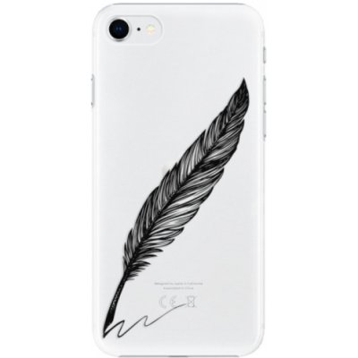 Pouzdro iSaprio - Writing By Feather - black na mobil Apple iPhone SE 2020 / Apple iPhone SE 2022 – Zbozi.Blesk.cz