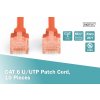 síťový kabel Digitus DK-1617-005/R Patch, U/UTP, 6, licna, Cu, LSZH, 0,5m, červený