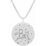 Eppi Stříbrný přívěsek s výběrem citátu Malý princ s liškou P45842 – Zboží Dáma